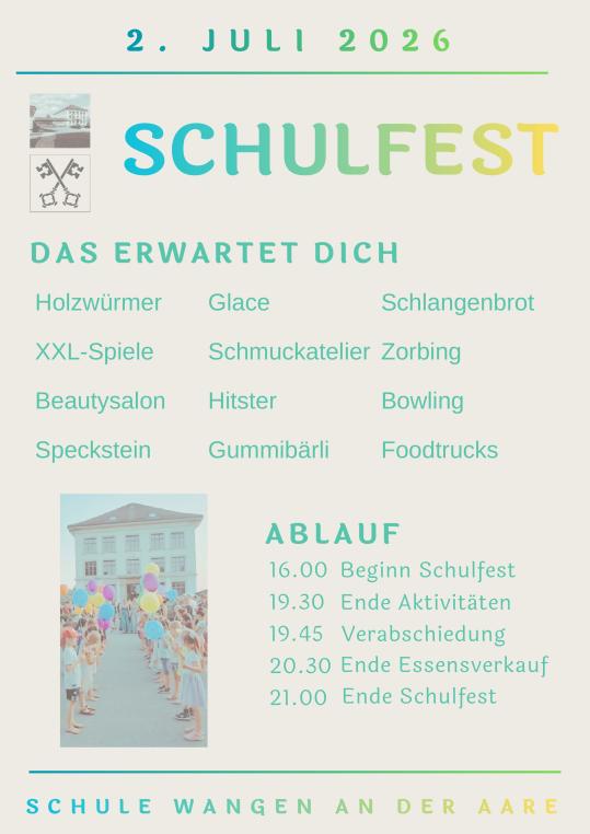 Schulschlussfest 2026